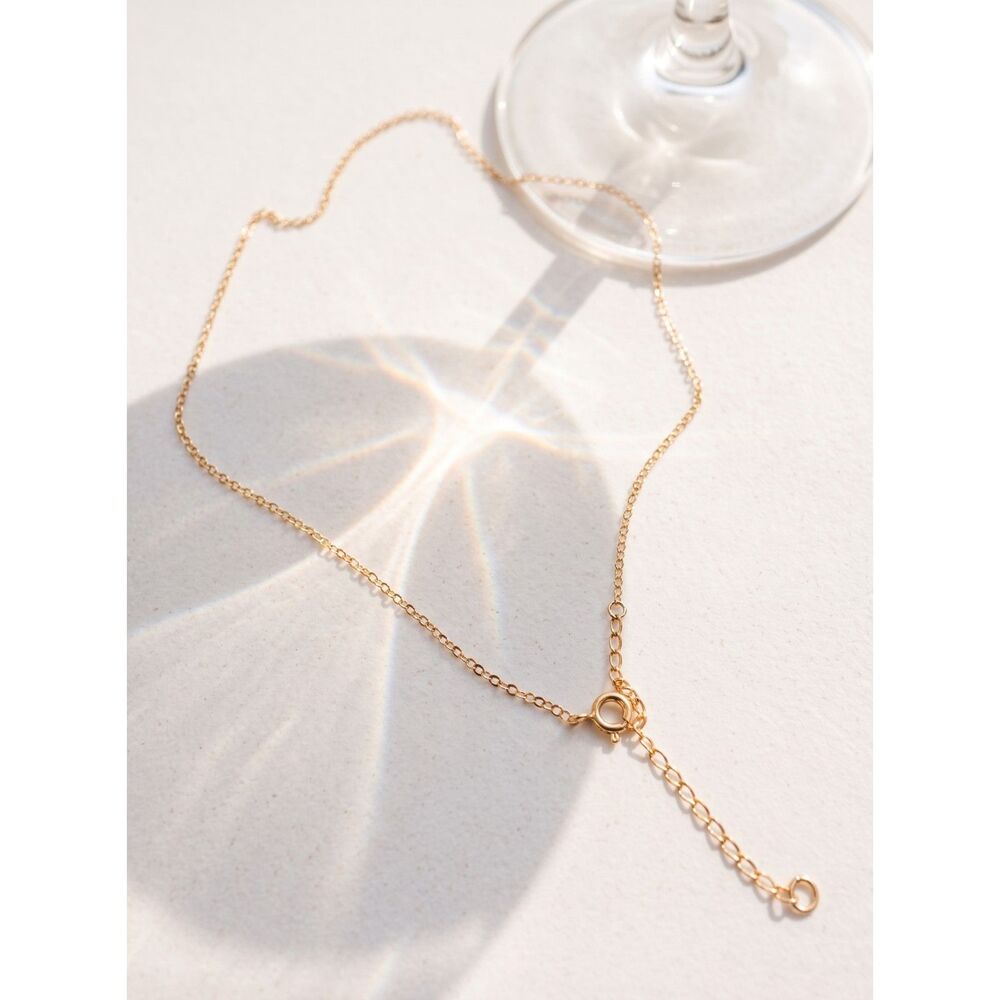 14K Gold Filled Chain Necklace, 15"-17" Adjustable Length, VGUC